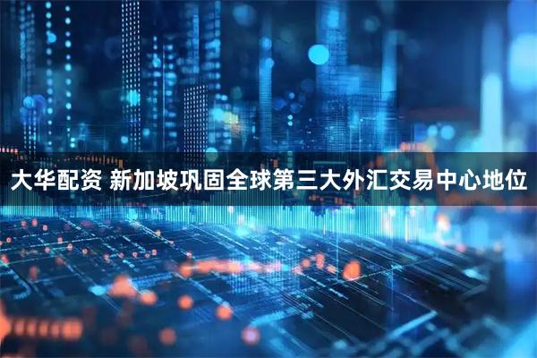 大华配资 新加坡巩固全球第三大外汇交易中心地位