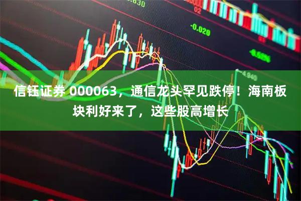 信钰证券 000063，通信龙头罕见跌停！海南板块利好来了，这些股高增长